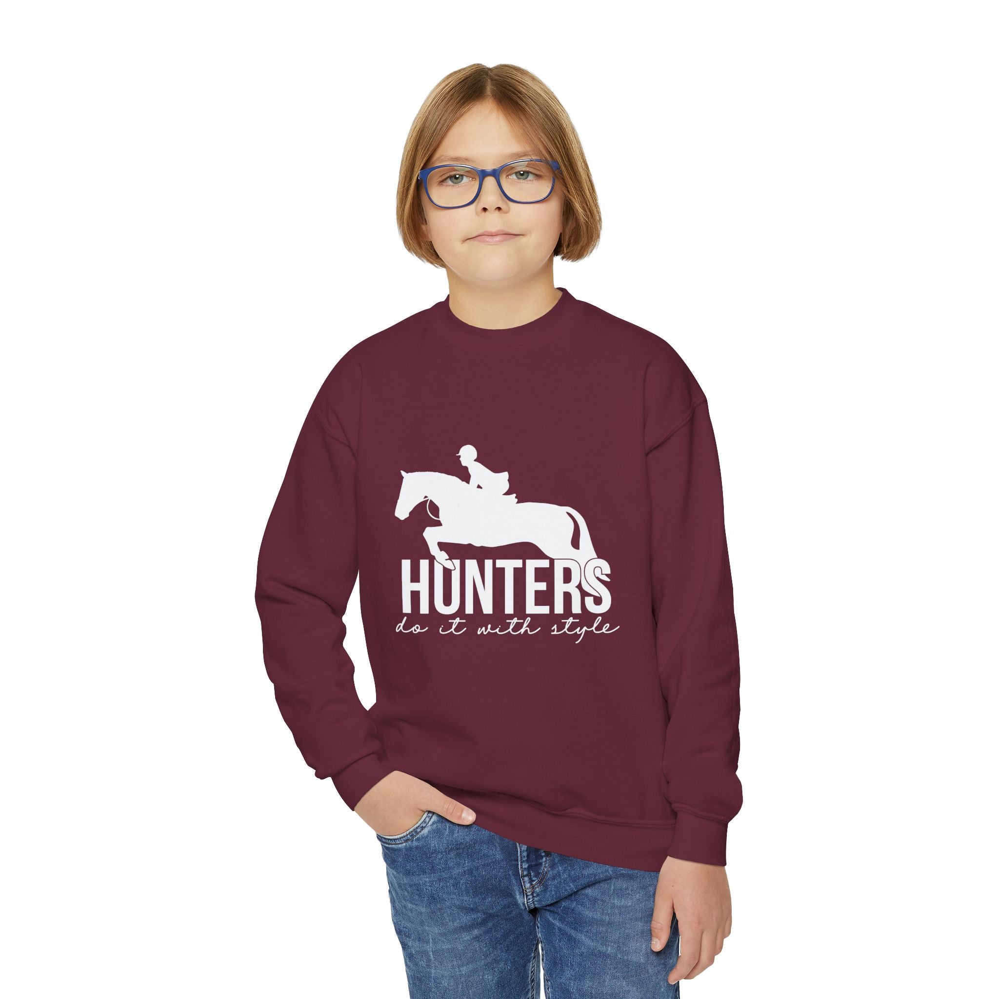 Cozy Youth Crewneck Sweatshirt, Perfect for School, Birthdays, Casual Wear, Gift for Kids, Custom Design Available