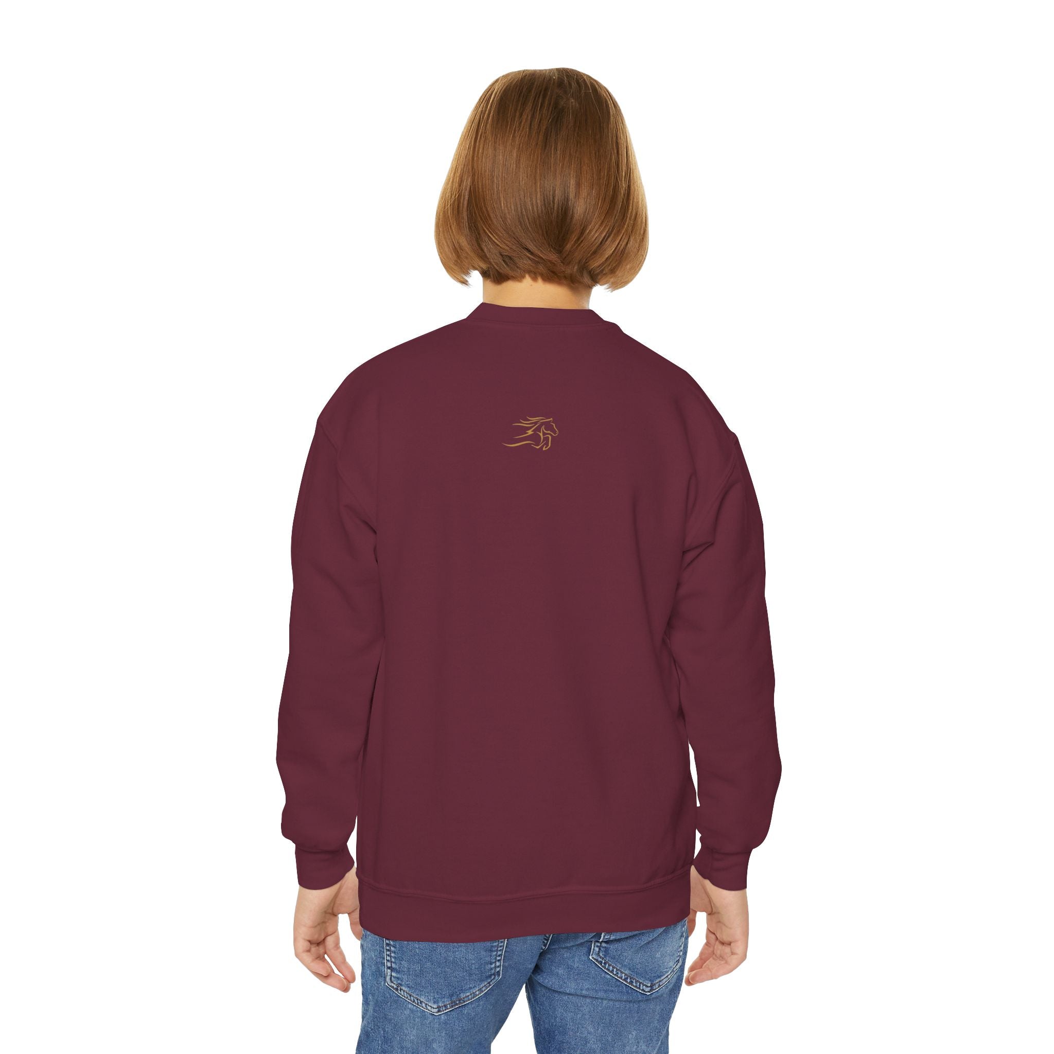 Cozy Youth Crewneck Sweatshirt, Perfect for School, Birthdays, Casual Wear, Gift for Kids, Custom Design Available