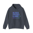 Load image into Gallery viewer, Blessed, Stressed & Horse Obsessed Hoody