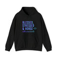Load image into Gallery viewer, Blessed, Stressed & Horse Obsessed Hoody