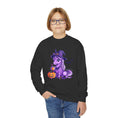 Load image into Gallery viewer, Spooky Unicorn- Youth Crewneck Sweatshirt
