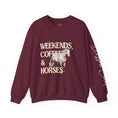 Load image into Gallery viewer, Weekends, Coffee, and Horses Pullover