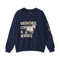 Load image into Gallery viewer, Weekends, Coffee, and Horses Pullover