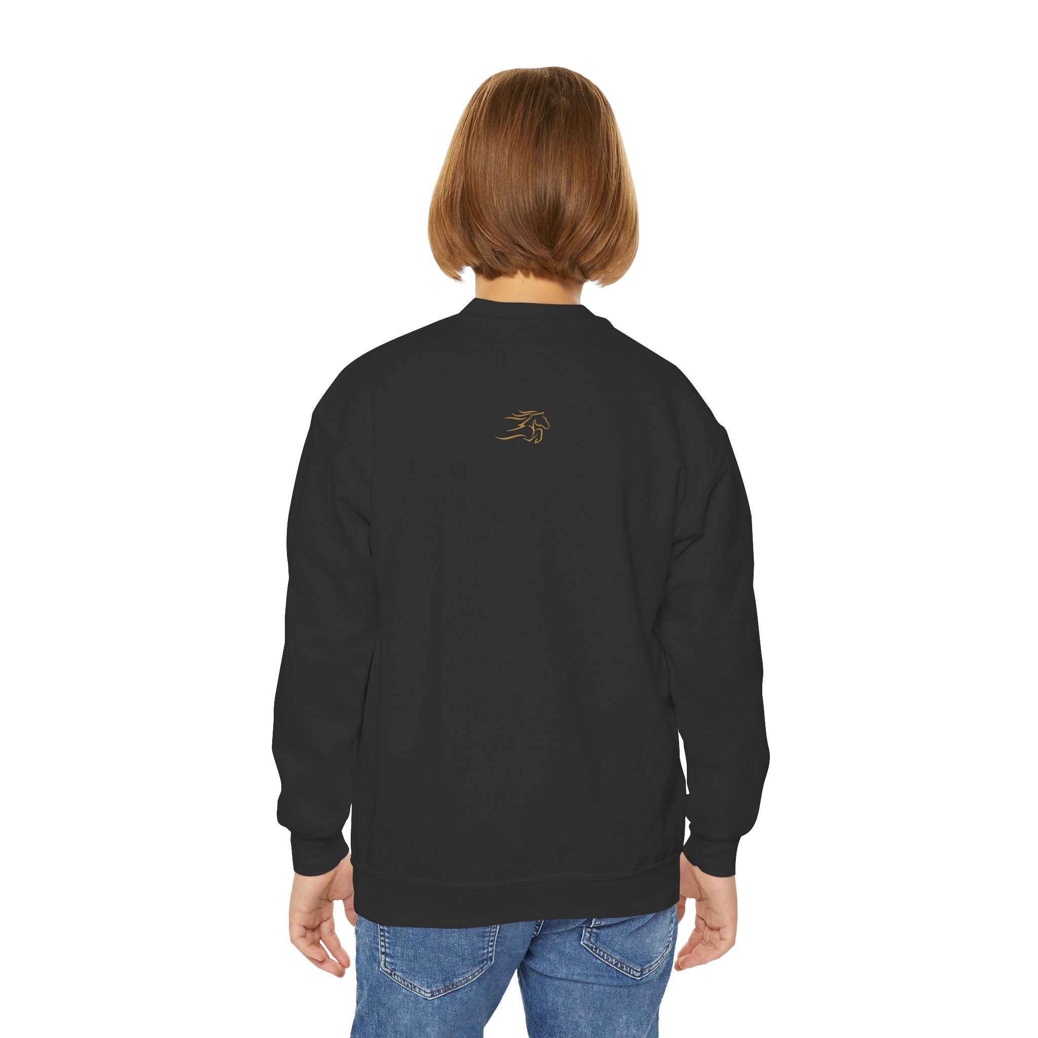 Cozy Youth Crewneck Sweatshirt, Perfect for School, Birthdays, Casual Wear, Gift for Kids, Custom Design Available
