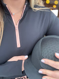 Load image into Gallery viewer, Midnight Peach Fleece 1/4 Zip