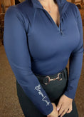Load image into Gallery viewer, Natalie 1/4 Zip, Sapphire - Long Sleeve