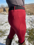 Load image into Gallery viewer, Felicity Warmth Breech - Double Lined, Full Seat in Cranberry