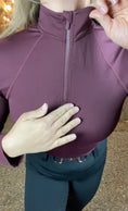 Load image into Gallery viewer, Natalie 1/4 Zip, Rosewood - Long Sleeve