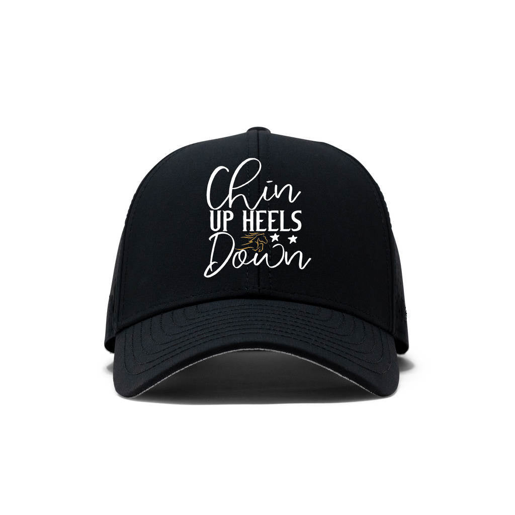 Chin Up Heels Down -Vented, Water Repellent Hat