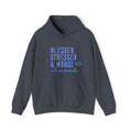 Load image into Gallery viewer, Blessed, Stressed & Horse Obsessed Hoody
