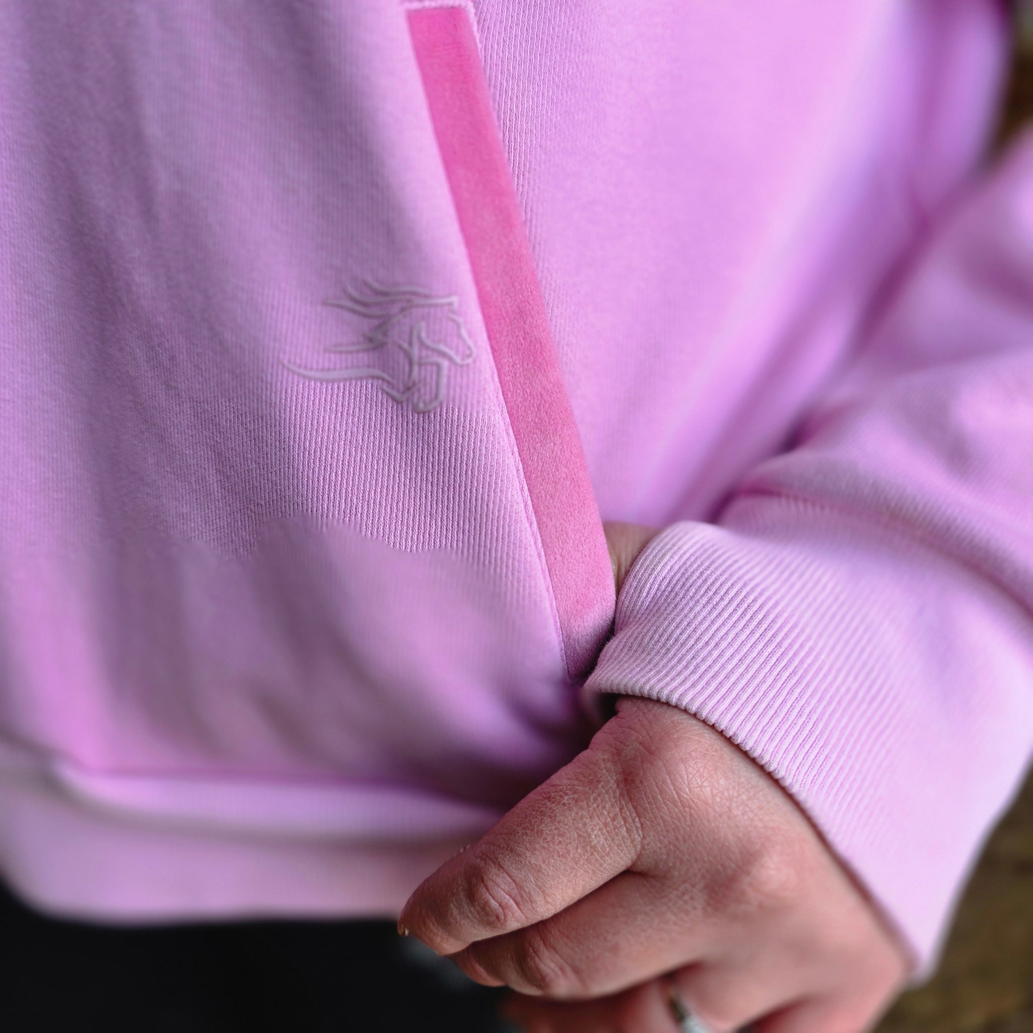 Molly - Rose Gold 1/4, Zip Thumb Hole, Oversize Sweatshirt