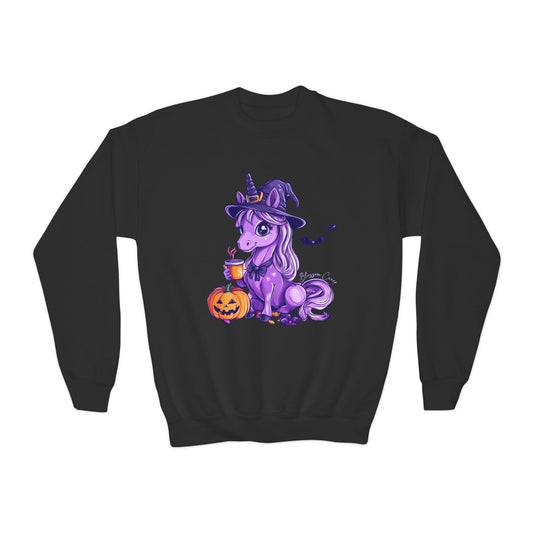 Spooky Unicorn- Youth Crewneck Sweatshirt