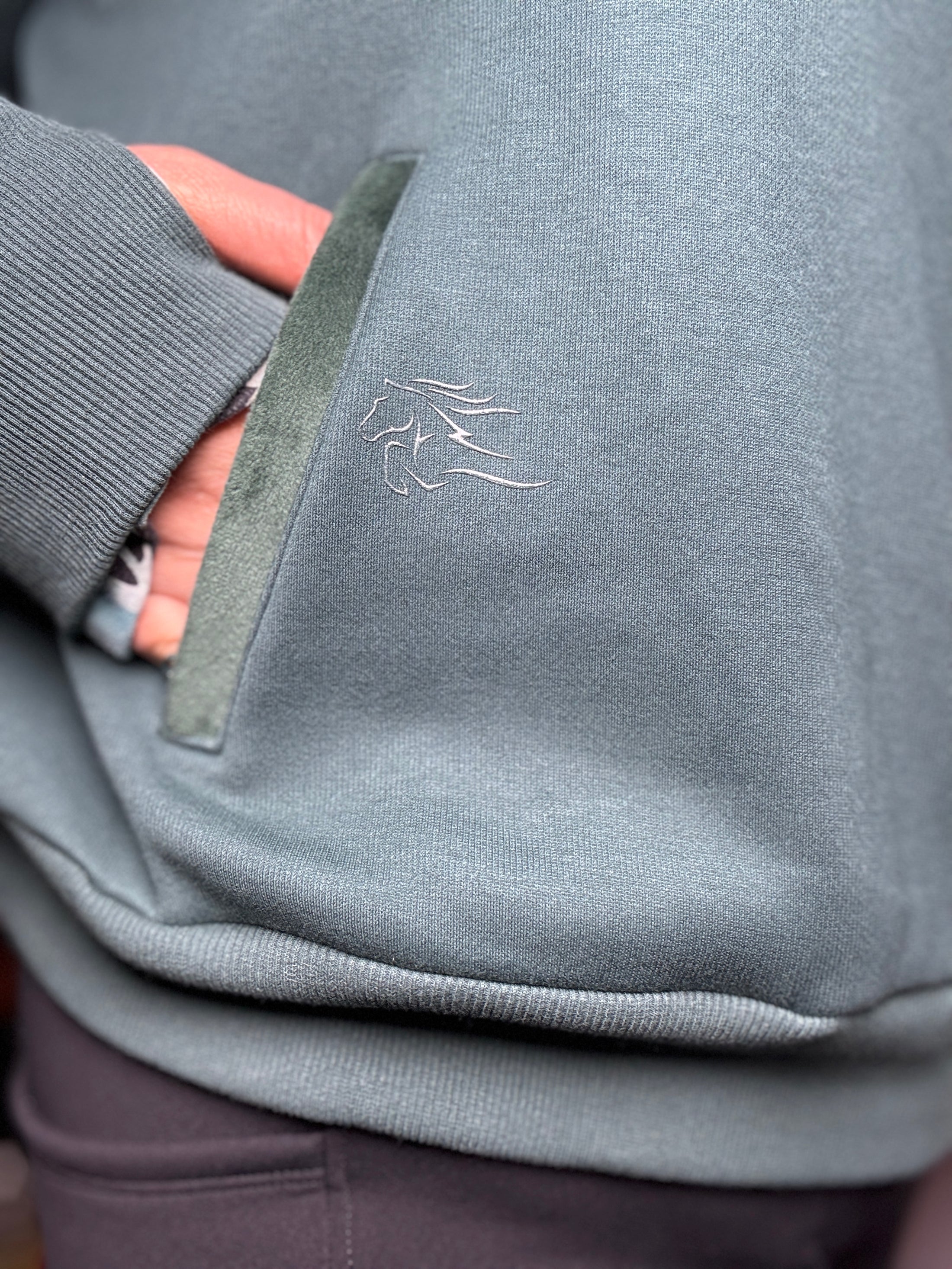 Molly - Rose Gold 1/4, Zip Thumb Hole, Oversize Sweatshirt