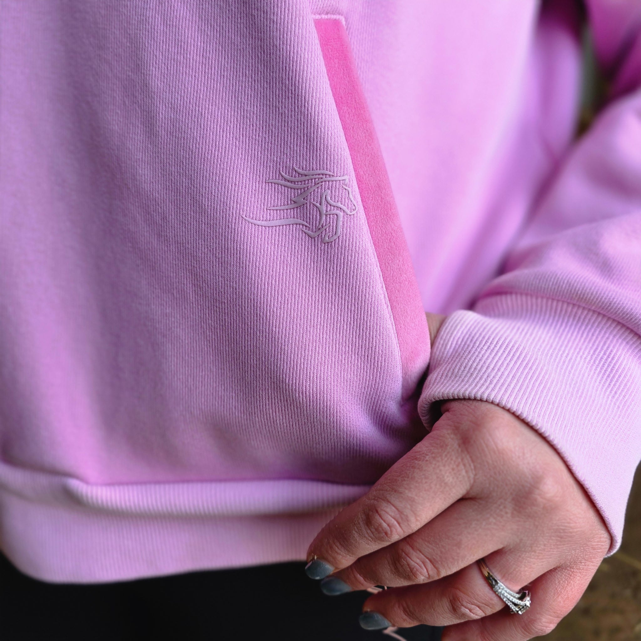Molly - Rose Gold 1/4, Zip Thumb Hole, Oversize Sweatshirt – Ride BCE