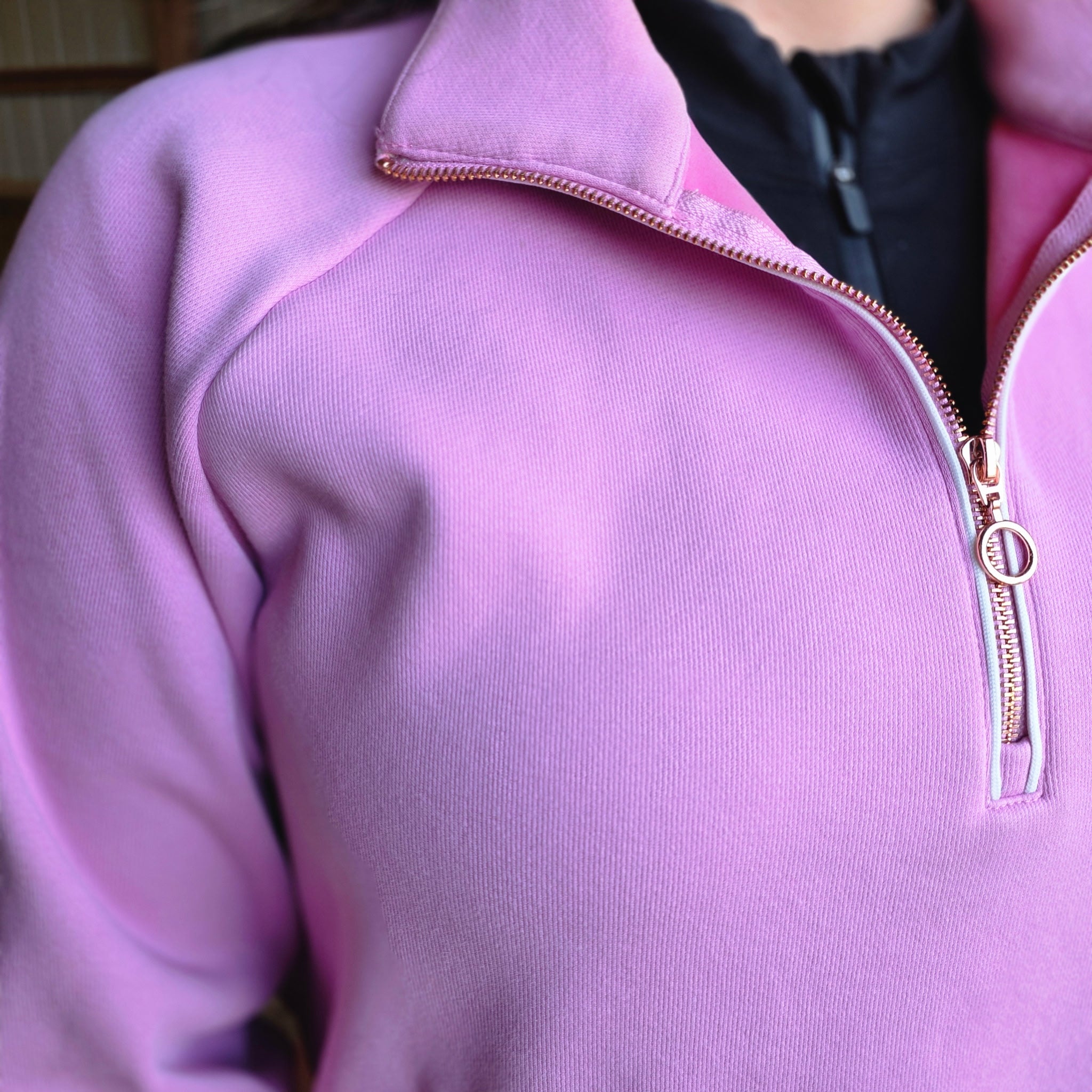 ZB1 ゼベワン アンコン MD ROSE QUARTER ZIP-UP Molly - Rose Gold 1/4, Zip Thumb Hole, Oversize Sweatshirt – Ride BCE