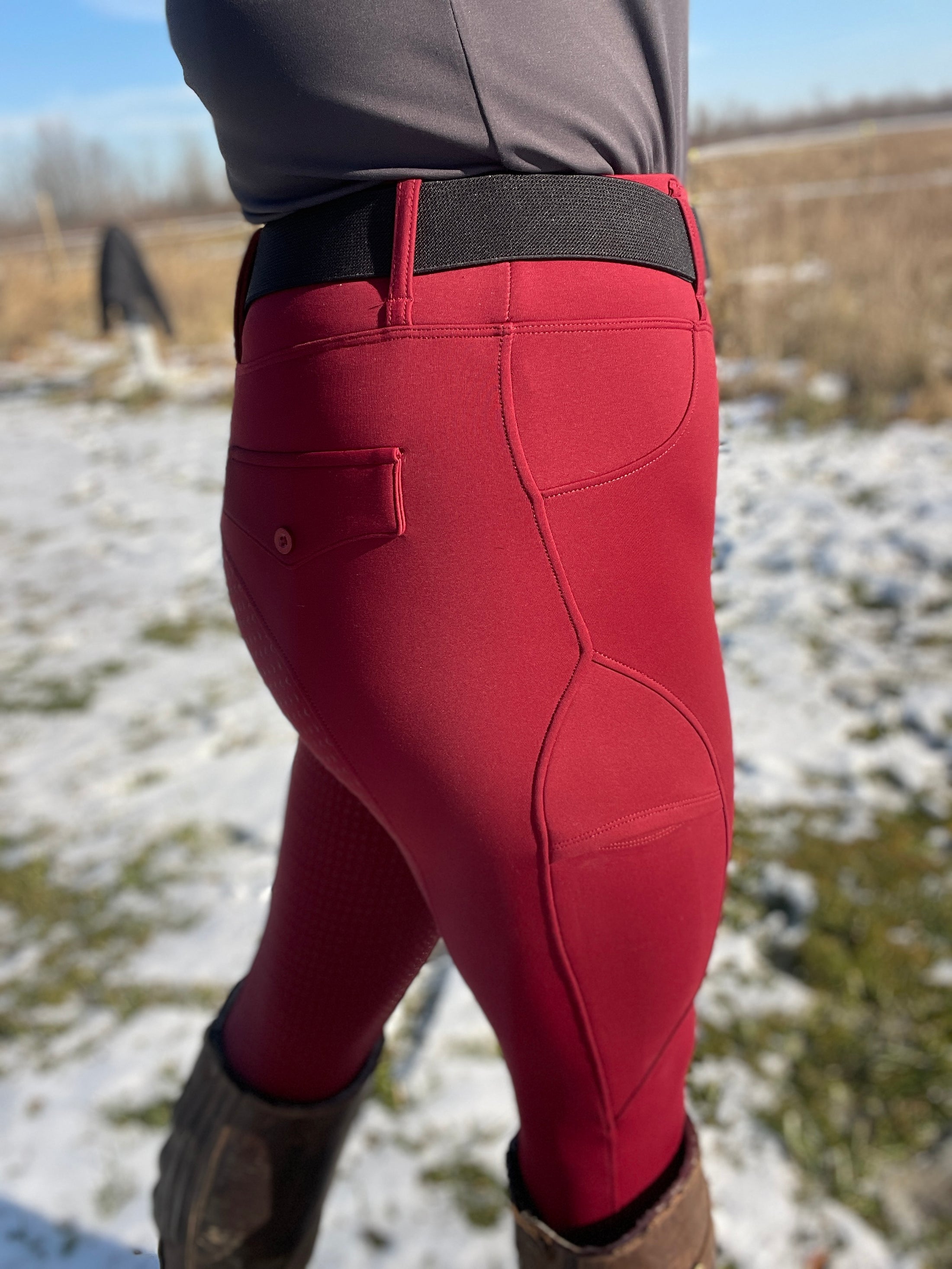 Felicity Warmth Breech - Double Lined, Full Seat in Cranberry