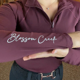 Natalie 1/4 Zip, Rosewood - Long Sleeve