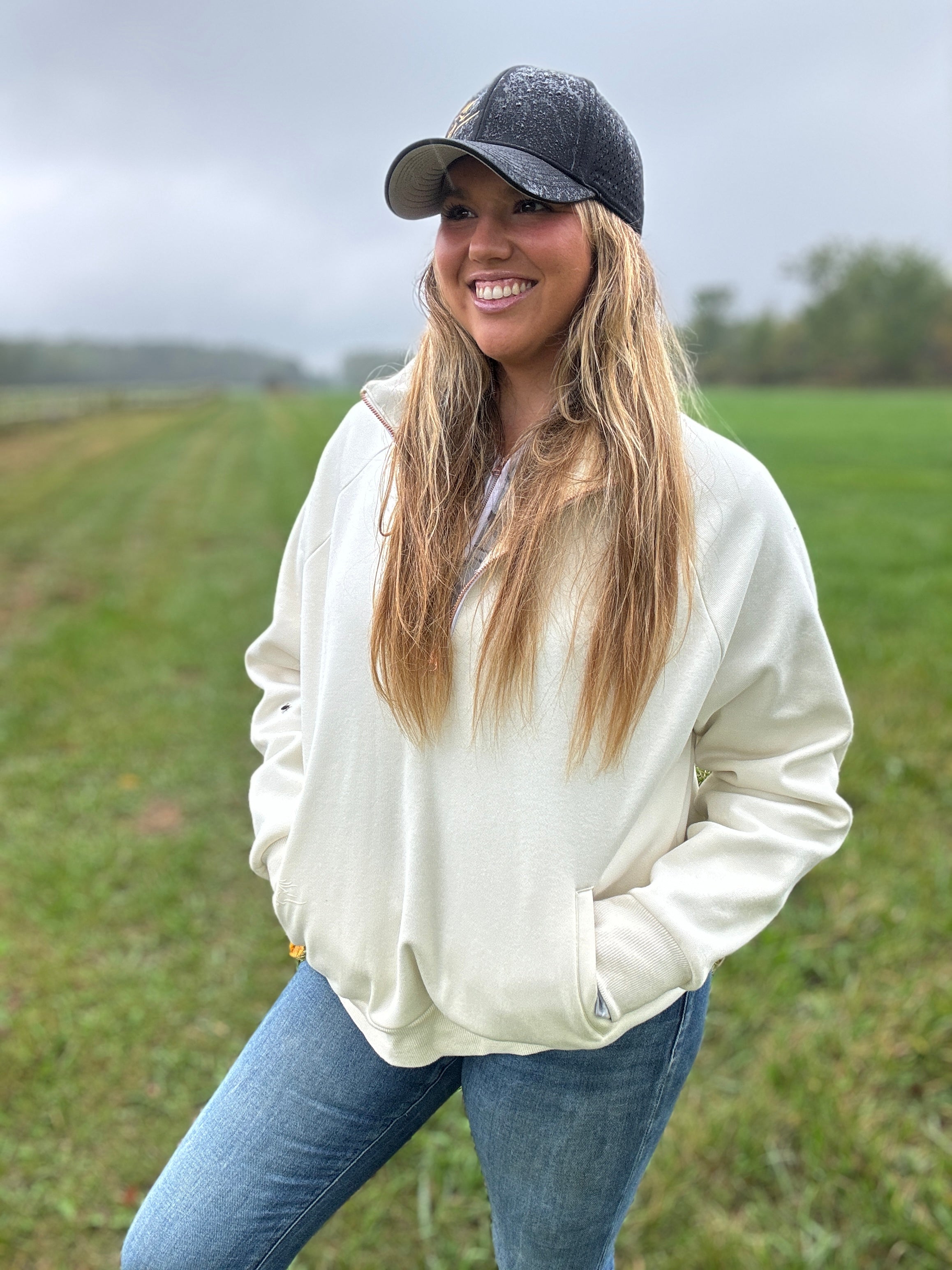 ZB1 アンコン MD ROSE QUARTER ZIP-UP Molly - Rose Gold 1/4, Zip Thumb Hole, Oversize Sweatshirt – Ride BCE