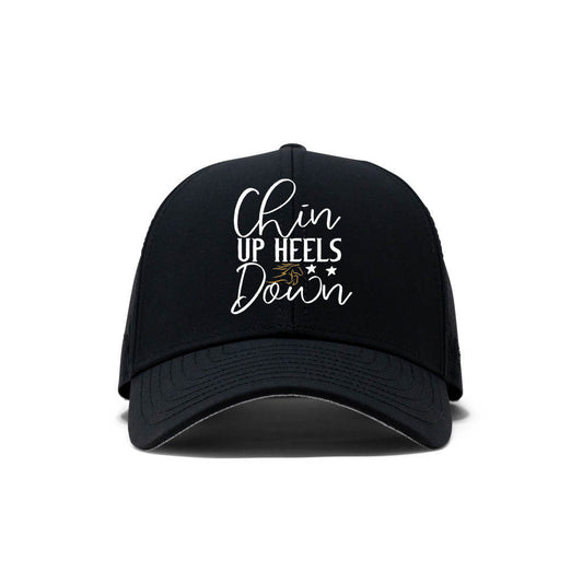 Chin Up Heels Down -Vented, Water Repellent Hat